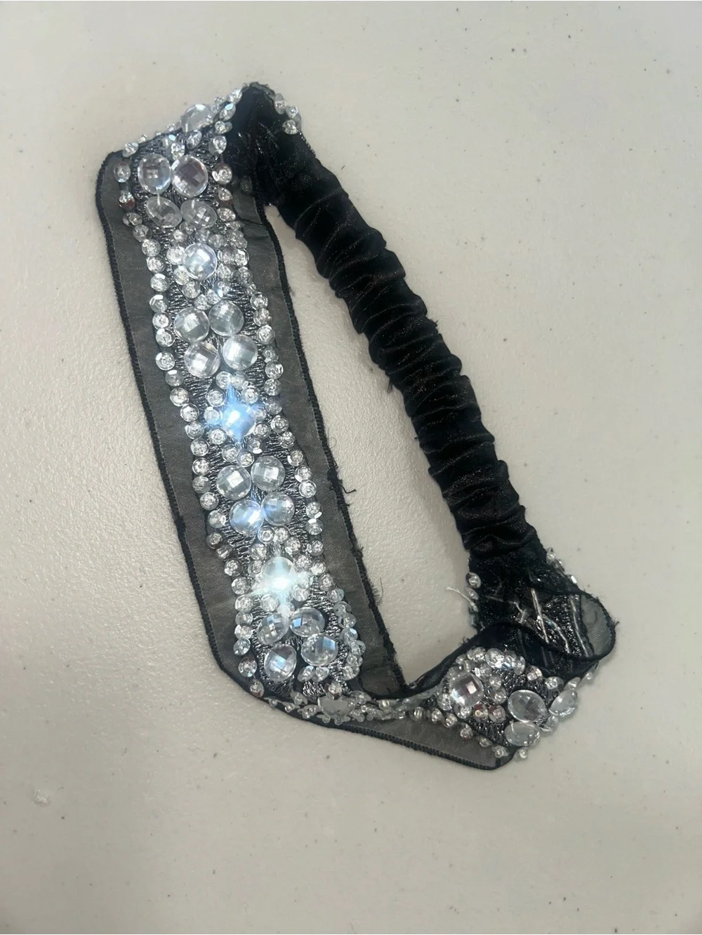 Daytrip Black Headband with Crystal Embellishments